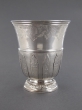 A silver beaker