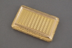 A rectangular gold box
