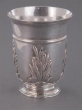 A silver tulip-shape beaker